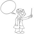 Professor -Speech Bubble - White Background Royalty Free Stock Photo