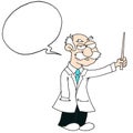 Professor -Speech Bubble - White Background Royalty Free Stock Photo