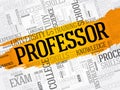 Professor word cloud collage Royalty Free Stock Photo