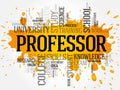 Professor word cloud collage Royalty Free Stock Photo