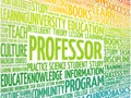 Professor word cloud collage Royalty Free Stock Photo