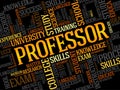 Professor word cloud Royalty Free Stock Photo