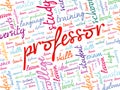 Professor word cloud Royalty Free Stock Photo