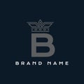 Letter B Crown logo with modern style Royalty Free Stock Photo