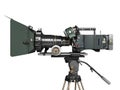 Proffesional video camera 3d render on white Royalty Free Stock Photo