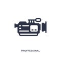 proffesional video camera icon on white background. Simple element illustration from cinema concept Royalty Free Stock Photo