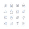 Proficiency line icons collection. Mastery, Expertise, Aptitude, Skill, Competency, Fluency, Excellence vector and