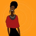 Profile of beautiful African woman Royalty Free Stock Photo