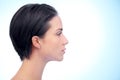 Profile of beauty. Profile shot of a gorgeous young womans face. Royalty Free Stock Photo