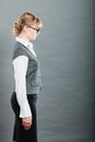 Profile of elegant young businesswoman secretary. Royalty Free Stock Photo