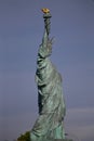 Profile of French Statue of Liberty Replica, Paris, France, AUGUST 1, 2015 - was given to Citizens of Paris in July 4, 1889 by US Royalty Free Stock Photo