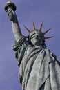 Profile of French Statue of Liberty Replica, Paris, France, AUGUST 1, 2015 - was given to Citizens of Paris in July 4, 1889 by US Royalty Free Stock Photo