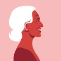 The Profile of the happy Latin American woman. The grandmother