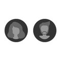 Profile icon. Avatar icons set. Male and female face silhouette. Man and woman avatar profile. Vector illustration Royalty Free Stock Photo