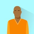 Profile icon bold african american male avatar Royalty Free Stock Photo