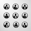 Profile icon business set male and female