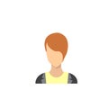 Profile Icon Female Avatar, Woman Cartoon Portrait, Casual Person Silhouette Face Royalty Free Stock Photo