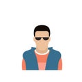 Profile Icon Male Avatar Man, Hipster Cartoon Guy Portrait, Casual Person Silhouette Face