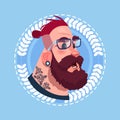 Profile Icon Male Emotion Avatar, Hipster Man Cartoon Portrait Shocked Face