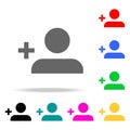 Profile Icon. Simple Sign Of Add Person Button web icon. Elements in multi colored icons for mobile concept and web apps. Icons fo