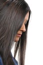 Profile of indian girl lookind Royalty Free Stock Photo