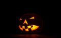 Profile Jack-o-lantern on black Royalty Free Stock Photo