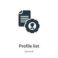 Profile list vector icon on white background. Flat vector profile list icon symbol sign from modern general collection for mobile