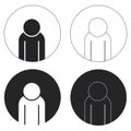 Profile person user avatar icon set Royalty Free Stock Photo