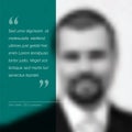 Profile photo with a quote template