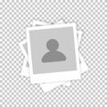 Profile picture photo image template, male silhouette icon. Web logo, social media symbol.