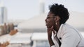 Profile portrait of a black girl