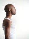 Profile portrait of a black man