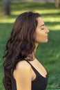 Profile portrait of fitness woman Royalty Free Stock Photo