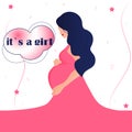 pregnant woman Child This is a girl Holiday Mothers Day Royalty Free Stock Photo