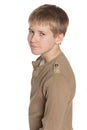 Profile portrait of a preteen boy Royalty Free Stock Photo