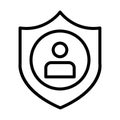 Profile privacy Isolated Vector icon which can easily modify or edit Royalty Free Stock Photo