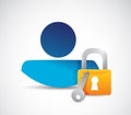 Profile security avatar icon concept illustration Royalty Free Stock Photo