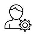 Profile setting thin line vector icon Royalty Free Stock Photo