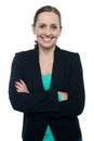 Profile shot of a cheerful confident woman Royalty Free Stock Photo
