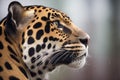 profile shot of jaguar with whiskers detailed