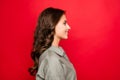 Profile side view portrait of beautiful, attractive, pretty, dre Royalty Free Stock Photo