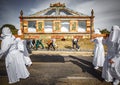 Easter traditional procession with coffin Royalty Free Stock Photo