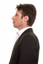 Side view portrait of handsome Caucasian businessman Royalty Free Stock Photo