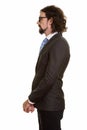 Profile view of handsome Caucasian businessman standing Royalty Free Stock Photo