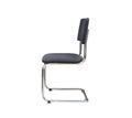 Modern office chair from gray cloth over white Royalty Free Stock Photo
