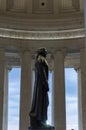 A profile view of the statue of Thomas Jefferson Royalty Free Stock Photo