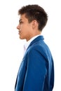 Profile view of young handsome man wearing tuxedo