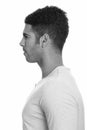 Profile view of young handsome Persian man Royalty Free Stock Photo