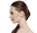 Profile woman beauty skin face neck ear Royalty Free Stock Photo