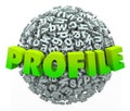 Profile Word Letter Ball Sphere Update Personal Information Royalty Free Stock Photo